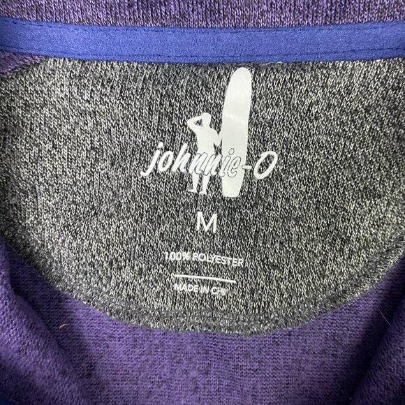 Johnnie-O Reflex 1/4 Zip Sweater Men's Medium Purple Knit Pullover Jumper Golf - Picture 7 of 13